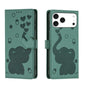 Cartoon Elephant Embossed Leather Phone Case, For iPhone 18 Pro / 17 Pro, For iPhone 18 Pro Max / 17 Pro Max, For iPhone 17, For iPhone 17 Air