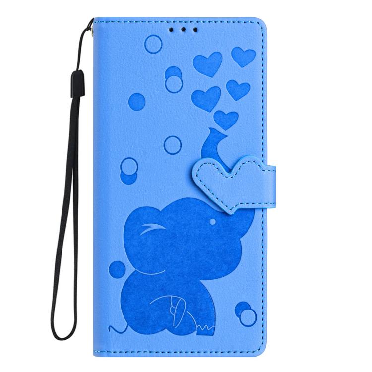 Cartoon Elephant Embossed Leather Phone Case, For iPhone 18 Pro / 17 Pro, For iPhone 18 Pro Max / 17 Pro Max, For iPhone 17, For iPhone 17 Air
