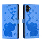 Cartoon Elephant Embossed Leather Phone Case, For iPhone 18 Pro / 17 Pro, For iPhone 18 Pro Max / 17 Pro Max, For iPhone 17, For iPhone 17 Air