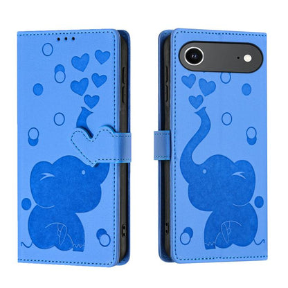 Cartoon Elephant Embossed Leather Phone Case, For iPhone 18 Pro / 17 Pro, For iPhone 18 Pro Max / 17 Pro Max, For iPhone 17, For iPhone 17 Air