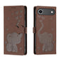 Cartoon Elephant Embossed Leather Phone Case, For iPhone 18 Pro / 17 Pro, For iPhone 18 Pro Max / 17 Pro Max, For iPhone 17, For iPhone 17 Air