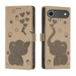 Cartoon Elephant Embossed Leather Phone Case, For iPhone 18 Pro / 17 Pro, For iPhone 18 Pro Max / 17 Pro Max, For iPhone 17, For iPhone 17 Air
