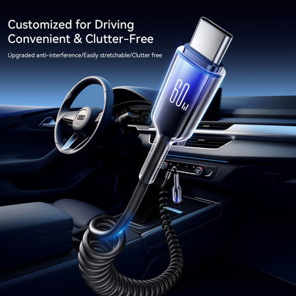 JOYROOM S-A43 60W USB-C / Type-C to USB-C / Type-C Coiled Fast Charging Data Cable, Type-C to Type-C