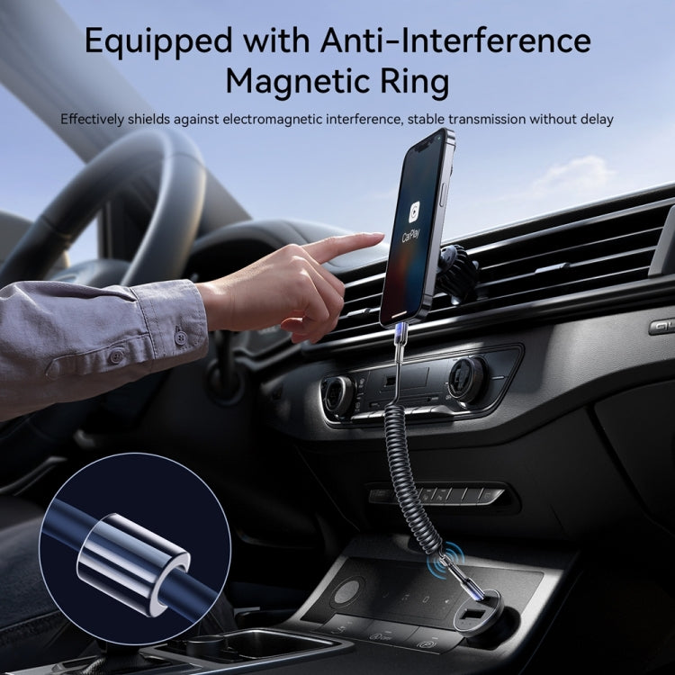 JOYROOM S-A43 60W USB-C / Type-C to USB-C / Type-C Coiled Fast Charging Data Cable, Type-C to Type-C