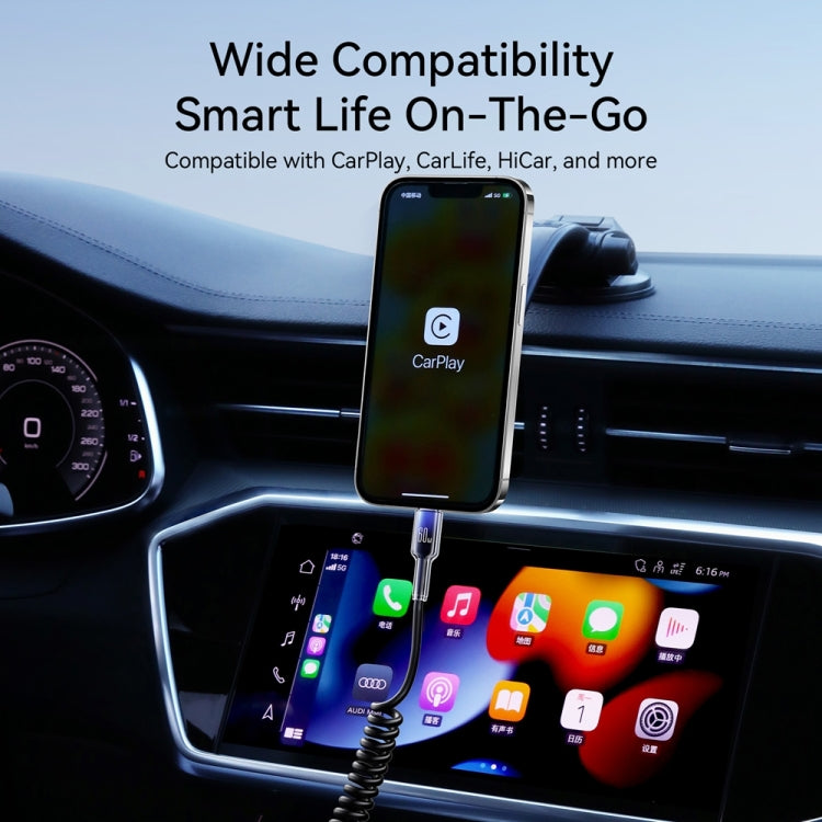 JOYROOM S-A43 60W USB-C / Type-C to USB-C / Type-C Coiled Fast Charging Data Cable, Type-C to Type-C