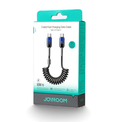 JOYROOM S-A43 60W USB-C / Type-C to USB-C / Type-C Coiled Fast Charging Data Cable, Type-C to Type-C