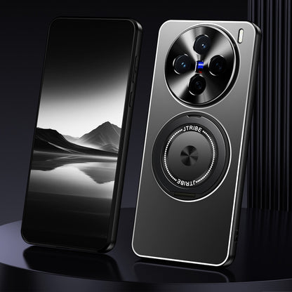 Rotating Holder Frosted Metal Phone Case, For vivo X200, For vivo X200 Pro, For vivo S19 Pro, For vivo S19, For vivo X100s Pro, For vivo X100s, For vivo X100 Ultra, For vivo X100 Pro