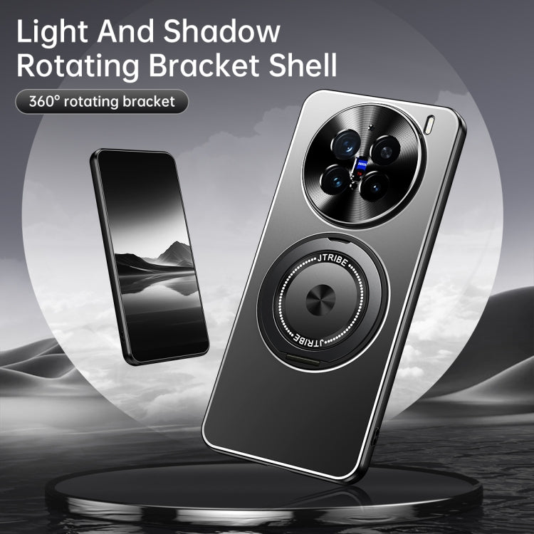 Rotating Holder Frosted Metal Phone Case, For vivo X200, For vivo X200 Pro, For vivo S19 Pro, For vivo S19, For vivo X100s Pro, For vivo X100s, For vivo X100 Ultra, For vivo X100 Pro