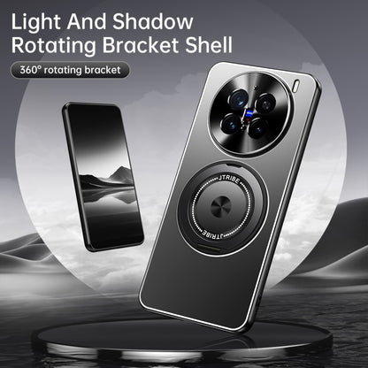 Rotating Holder Frosted Metal Phone Case, For vivo X200, For vivo X200 Pro, For vivo S19 Pro, For vivo S19, For vivo X100s Pro, For vivo X100s, For vivo X100 Ultra, For vivo X100 Pro