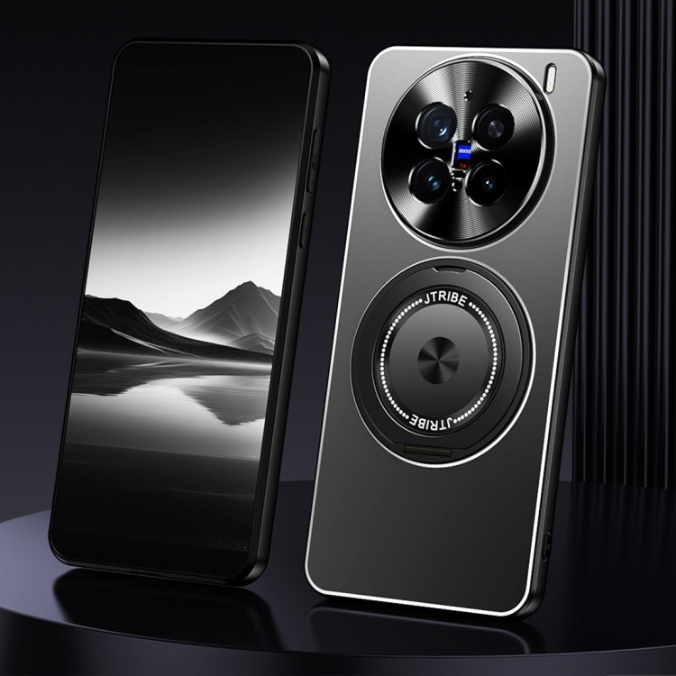 Rotating Holder Frosted Metal Phone Case, For vivo X200, For vivo X200 Pro, For vivo S19 Pro, For vivo S19, For vivo X100s Pro, For vivo X100s, For vivo X100 Ultra, For vivo X100 Pro