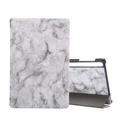 Marble Texture Pattern Horizontal Flip Leather Case, with Three-folding Holder & Sleep / Wake-up