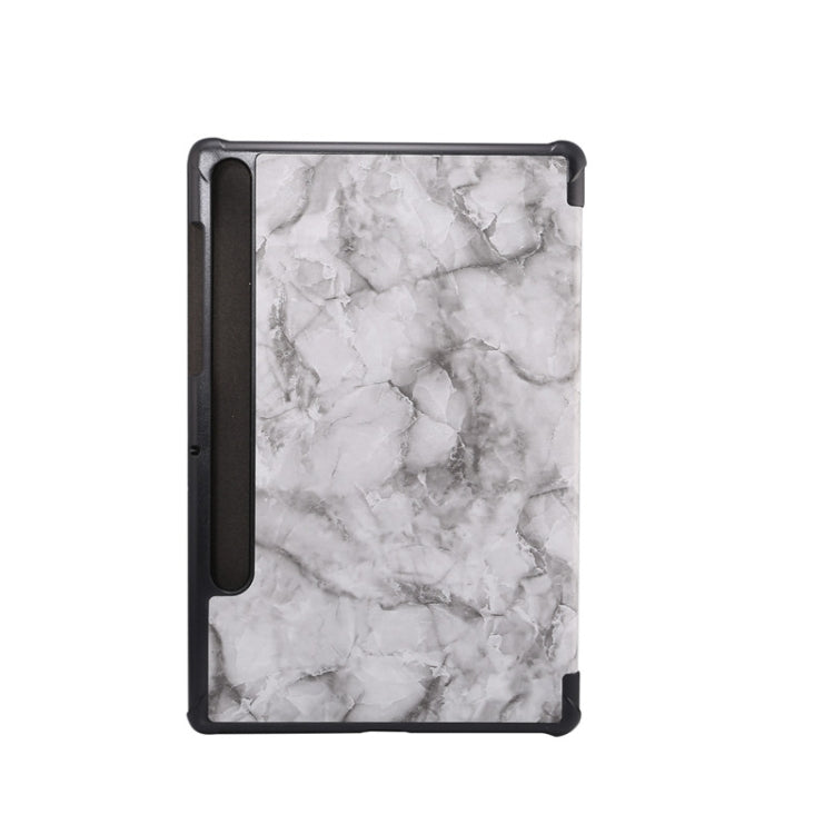 Marble Texture Pattern Horizontal Flip Leather Case, with Three-folding Holder & Sleep / Wake-up