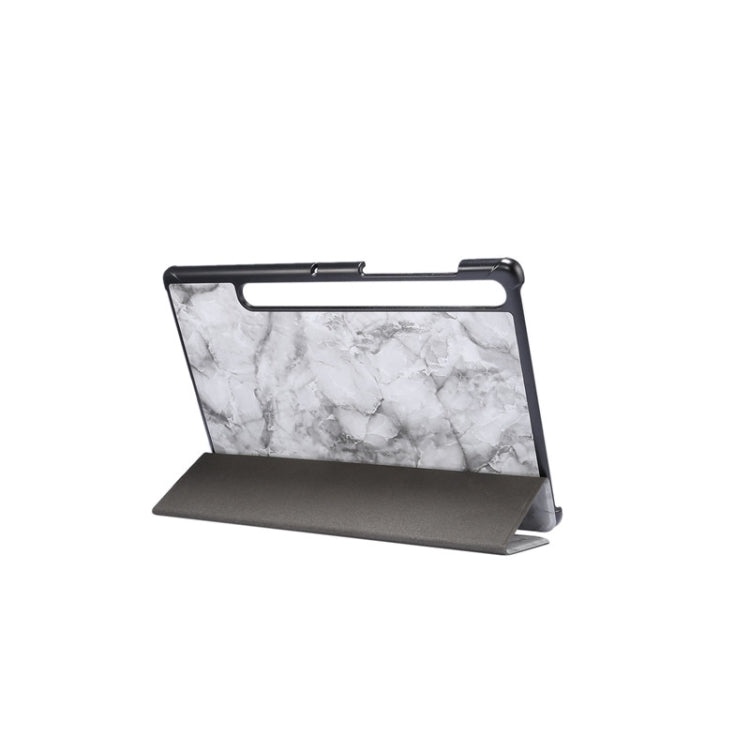 Marble Texture Pattern Horizontal Flip Leather Case, with Three-folding Holder & Sleep / Wake-up