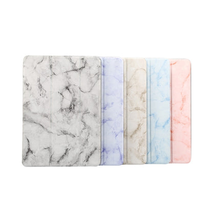 Marble Texture Pattern Horizontal Flip Leather Case, with Three-folding Holder & Sleep / Wake-up