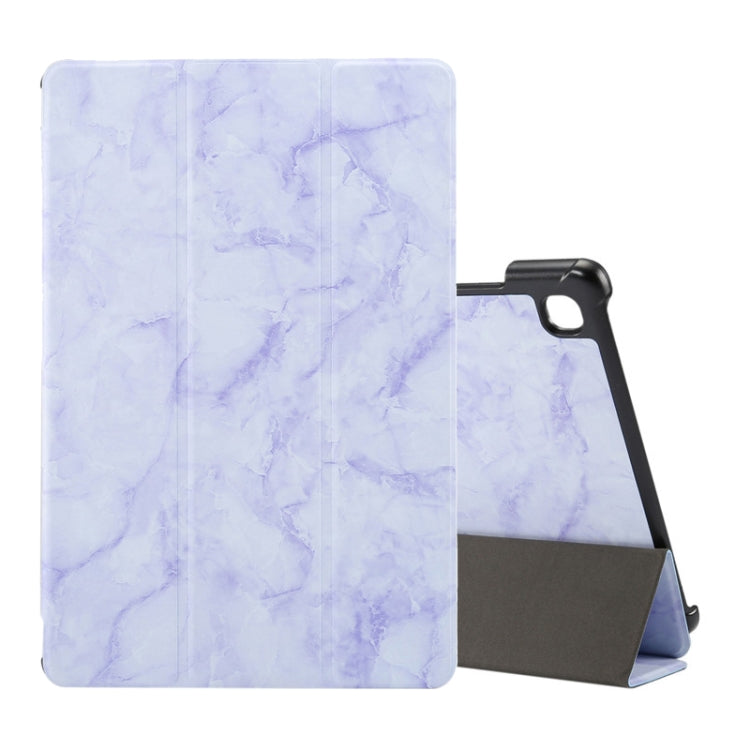 Marble Texture Pattern Horizontal Flip Leather Case, with Three-folding Holder & Sleep / Wake-up