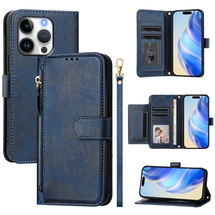 Multi-Card Slots Zipper Wallet Leather Phone Case