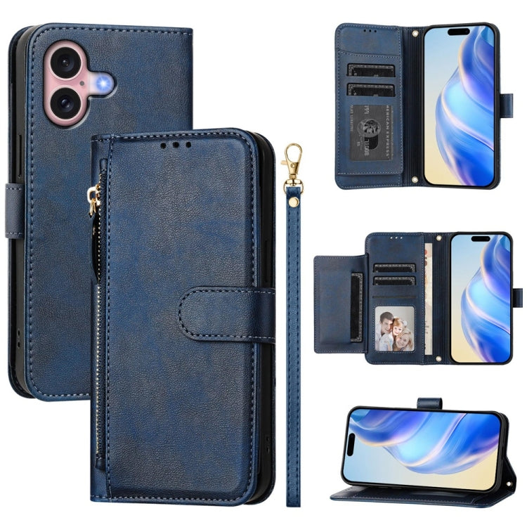 Multi-Card Slots Zipper Wallet Leather Phone Case