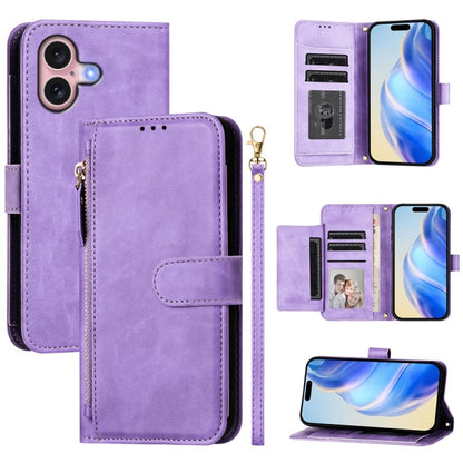 Multi-Card Slots Zipper Wallet Leather Phone Case