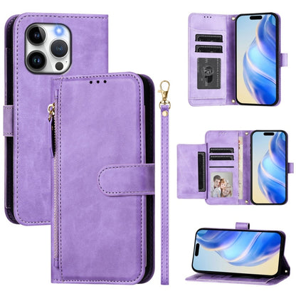 Multi-Card Slots Zipper Wallet Leather Phone Case
