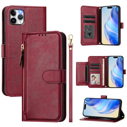 Multi-Card Slots Zipper Wallet Leather Phone Case, For iPhone 11 Pro Max, For iPhone 11, For iPhone 11 Pro, For iPhone X / XS