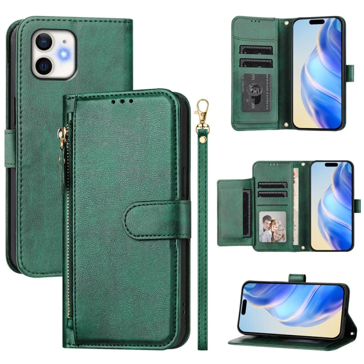 Multi-Card Slots Zipper Wallet Leather Phone Case, For iPhone 11 Pro Max, For iPhone 11, For iPhone 11 Pro, For iPhone X / XS
