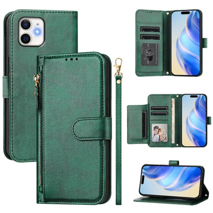 Multi-Card Slots Zipper Wallet Leather Phone Case, For iPhone 11 Pro Max, For iPhone 11, For iPhone 11 Pro, For iPhone X / XS