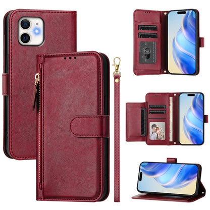 Multi-Card Slots Zipper Wallet Leather Phone Case, For iPhone 11 Pro Max, For iPhone 11, For iPhone 11 Pro, For iPhone X / XS