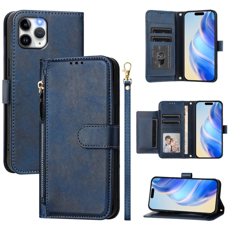 Multi-Card Slots Zipper Wallet Leather Phone Case, For iPhone 11 Pro Max, For iPhone 11, For iPhone 11 Pro, For iPhone X / XS