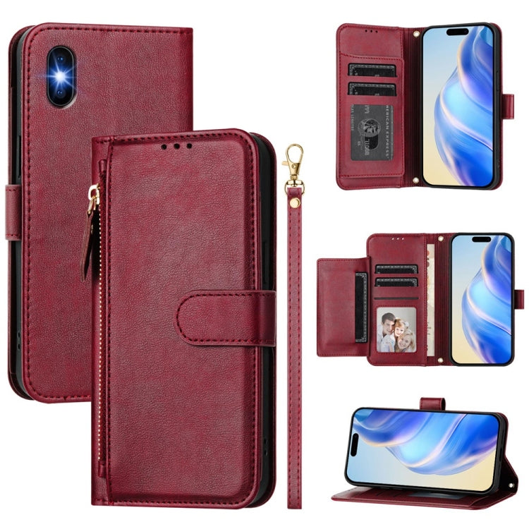 Multi-Card Slots Zipper Wallet Leather Phone Case, For iPhone 11 Pro Max, For iPhone 11, For iPhone 11 Pro, For iPhone X / XS
