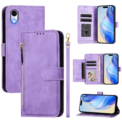 Multi-Card Slots Zipper Wallet Leather Phone Case