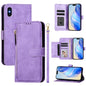 Multi-Card Slots Zipper Wallet Leather Phone Case
