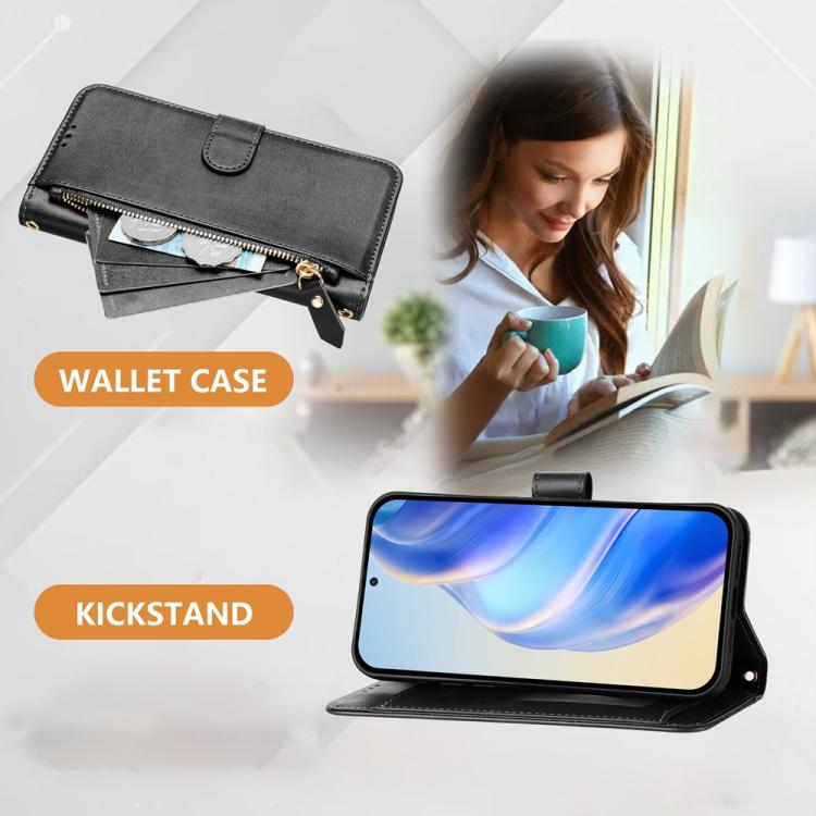 Multi-Card Slots Zipper Wallet Leather Phone Case, For iPhone 18 Pro / 17 Pro, For iPhone 18 Pro Max / 17 Pro Max, For iPhone 17e / 16e, For iPhone 17