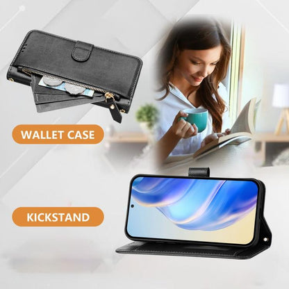 Multi-Card Slots Zipper Wallet Leather Phone Case, For iPhone 18 Pro / 17 Pro, For iPhone 18 Pro Max / 17 Pro Max, For iPhone 17e / 16e, For iPhone 17