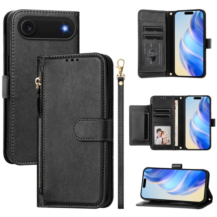 Multi-Card Slots Zipper Wallet Leather Phone Case