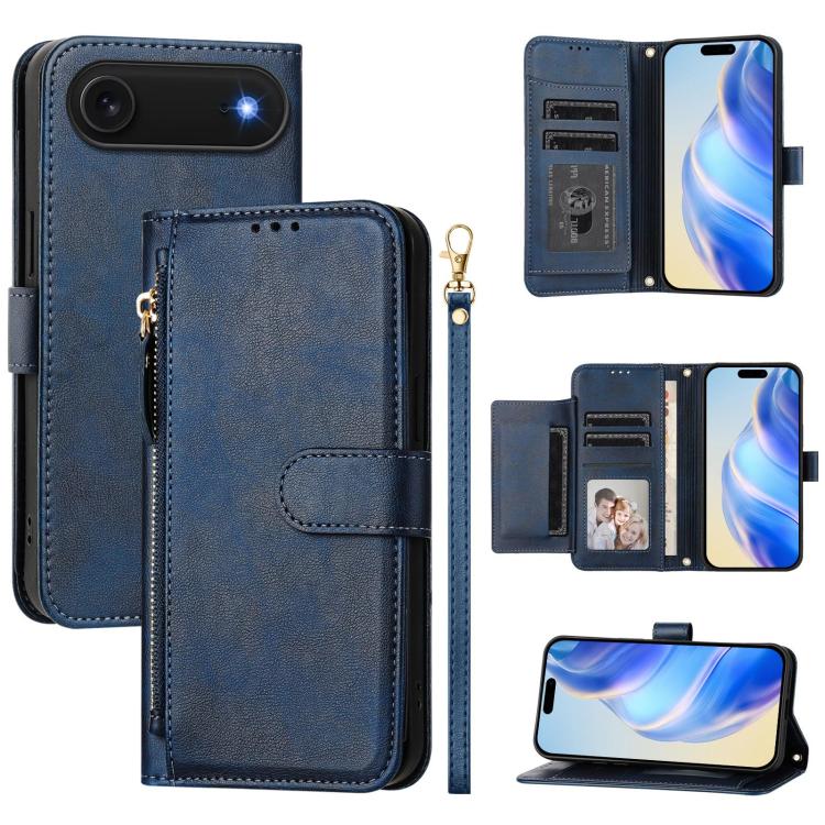 Multi-Card Slots Zipper Wallet Leather Phone Case