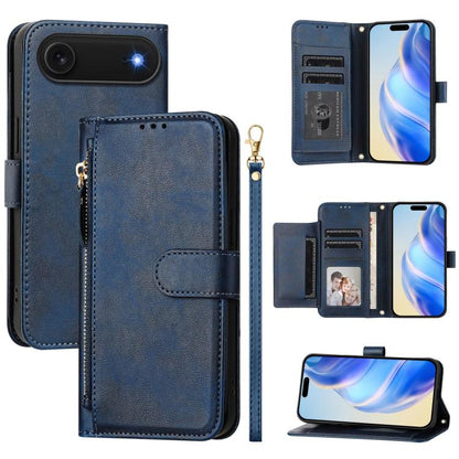 Multi-Card Slots Zipper Wallet Leather Phone Case