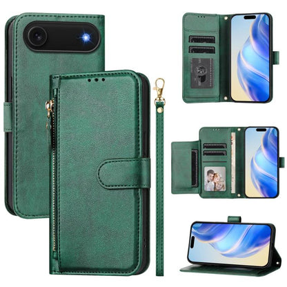 Multi-Card Slots Zipper Wallet Leather Phone Case