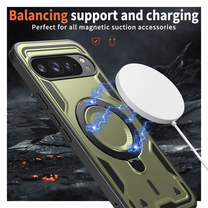 PC Hybrid TPU Armor MagSafe Ring Holder Phone Case, For Google Pixel 9 Pro XL, For Google Pixel 9 / 9 Pro