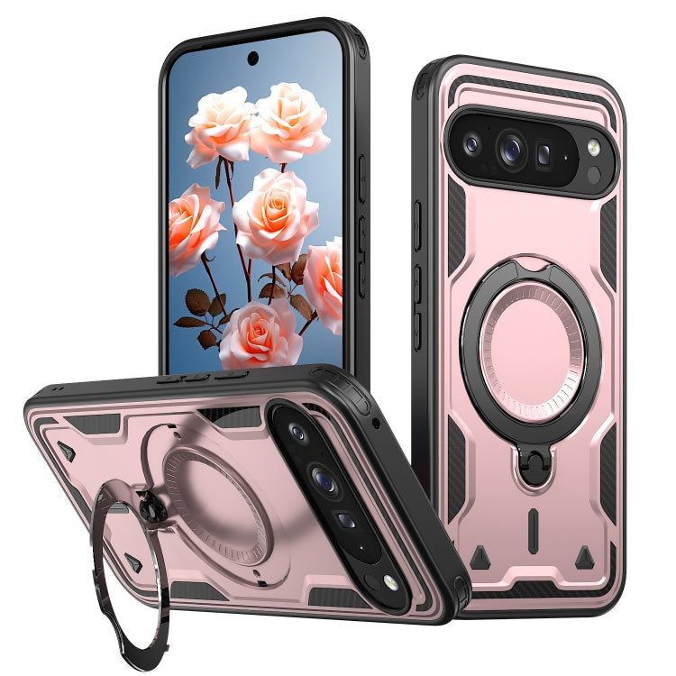 PC Hybrid TPU Armor MagSafe Ring Holder Phone Case, For Google Pixel 9 Pro XL, For Google Pixel 9 / 9 Pro