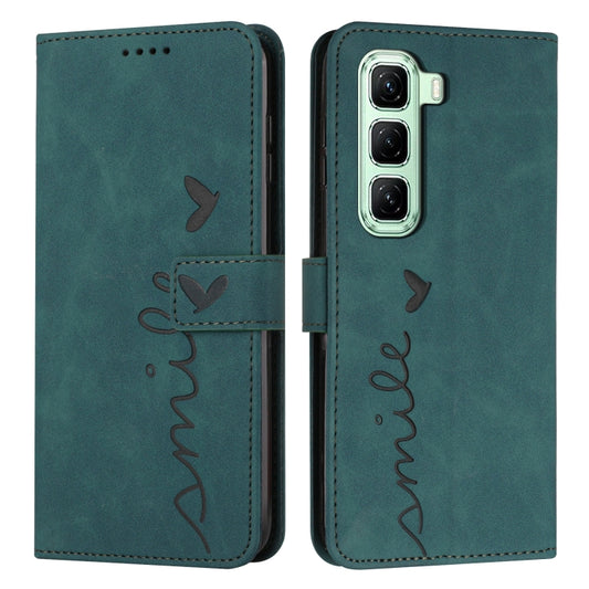 Skin Feel Heart Embossed Leather Phone Case