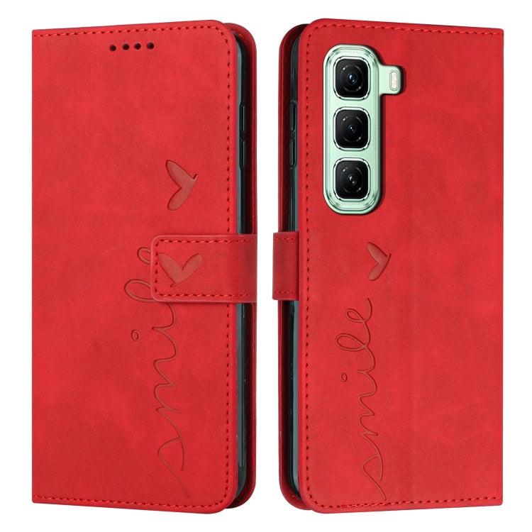 Skin Feel Heart Embossed Leather Phone Case