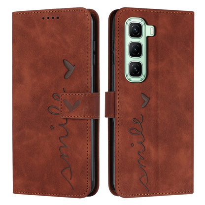 Skin Feel Heart Embossed Leather Phone Case