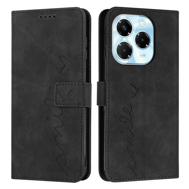 Skin Feel Heart Embossed Leather Phone Case