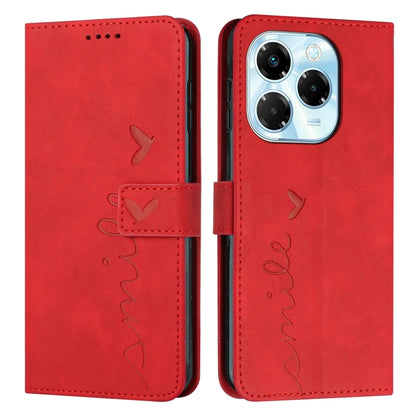 Skin Feel Heart Embossed Leather Phone Case