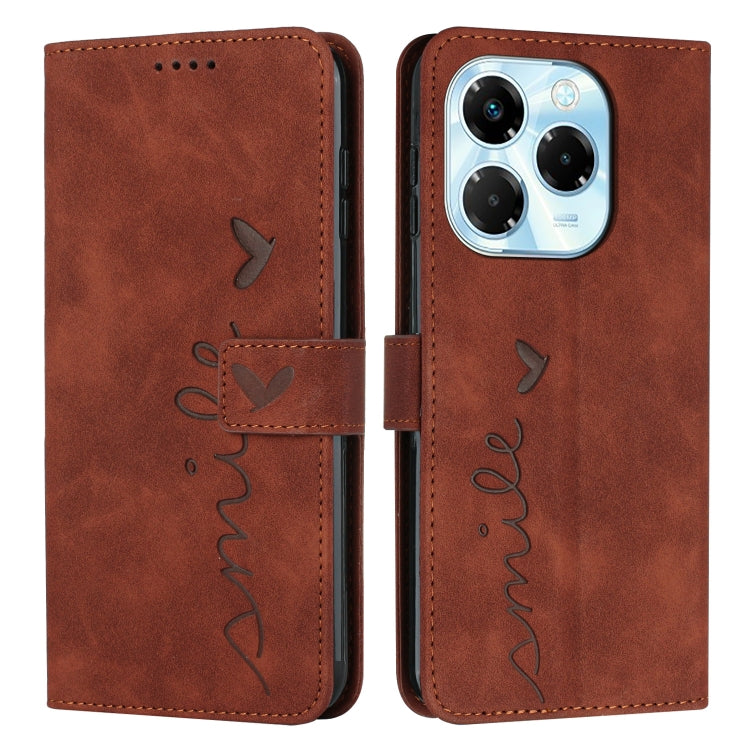 Skin Feel Heart Embossed Leather Phone Case