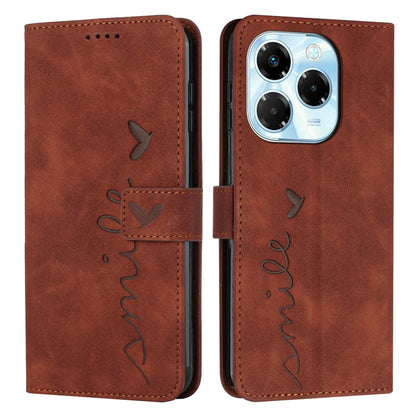 Skin Feel Heart Embossed Leather Phone Case
