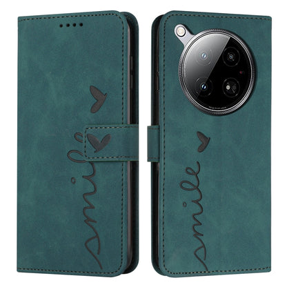 Skin Feel Heart Embossed Leather Phone Case
