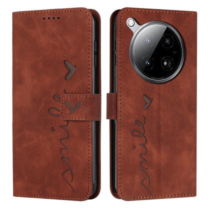 Skin Feel Heart Embossed Leather Phone Case