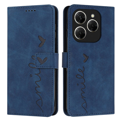 Skin Feel Heart Embossed Leather Phone Case