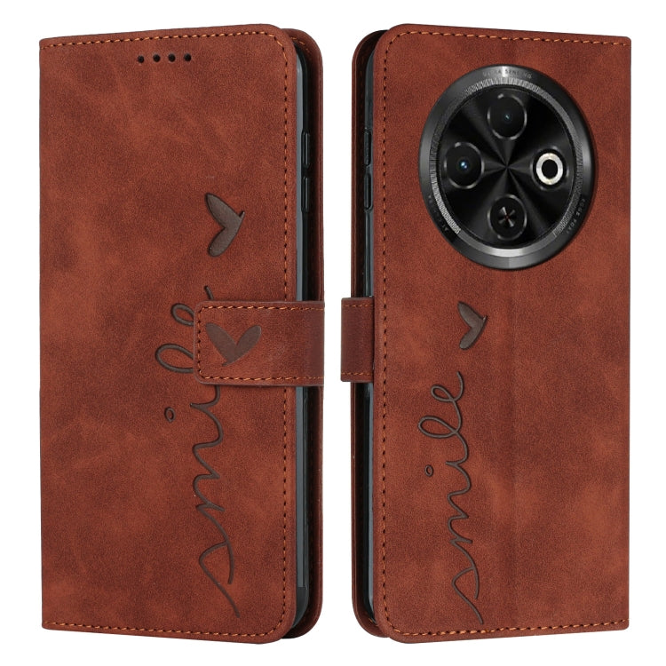 Skin Feel Heart Embossed Leather Phone Case